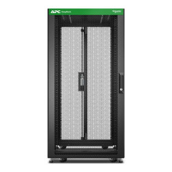 Baie EasyRack 600mm/24U/1000mm avec toit, panneau latéral, roulettes, noir