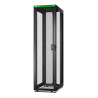 Baie EasyRack 600mm/48U/1000mm avec toit, sans panneau latéral, roulettes, noir