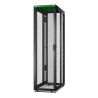 Baie EasyRack 600mm/48U/1200mm avec toit, sans panneau latéral, roulettes, noir