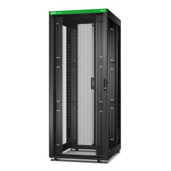 Baie EasyRack 800mm/42U/1000mm avec toit, sans panneau latéral, roulettes, noir