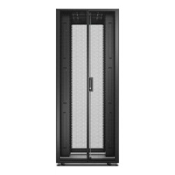 Baie EasyRack 800mm/42U/1000mm avec toit, sans panneau latéral, roulettes, noir