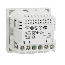 Wiser Unica - bouton poussoir - 10A - zigbee - blanc antimicrob - méca seul