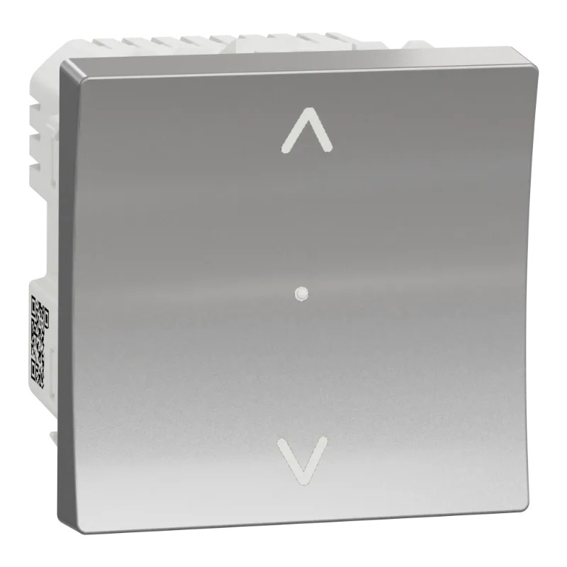 Wiser Unica - interrupteur volet-roulant - 4A - zigbee - alu - méca seul