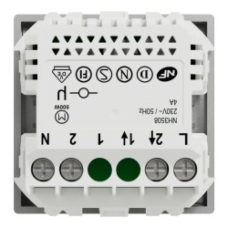 Wiser Unica - interrupteur volet-roulant - 4A - zigbee - alu - méca seul