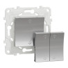 Wiser Unica - interrupteur centralisé sans fil 2 ou 4 BP - Aluminium