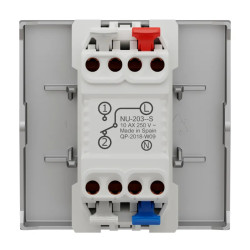 Unica - va-et-vient lum témoin - 10A - connex rapide - 2 mod - Alu - méca seul