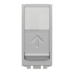 Unica - prise RJ45 simple - cat 6 FTP - 1 mod - Alu - méca seul