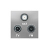 Unica - prise TV + FM + SAT - 2 mod - Alu - méca seul