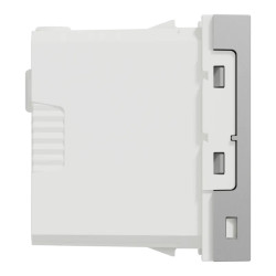 Unica - prise chargeur USB double - 15W - type A+C - 1 mod - alu - méca seul