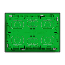 Unica - boîte de concentration encastrée complète - 2 rang de 8 mod - alu