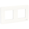 Unica Studio - plaque de finition - Blanc - 2 postes