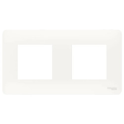 Unica Studio - plaque de finition - Blanc - 2 postes