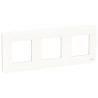 Unica Studio - plaque de finition - Blanc - 3 postes