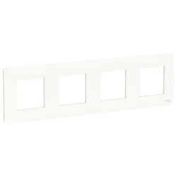 Unica Studio - plaque de finition - Blanc - 4 postes