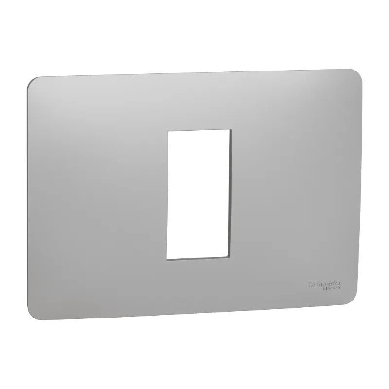 Unica Studio - plaque de finition - Alu - 1 module