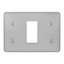 Unica Studio - plaque de finition - Alu - 1 module