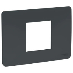 Unica Studio - plaque de finition - Anthracite - 2 modules