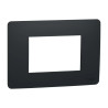 Unica Studio - plaque de finition - Anthracite - 3 modules