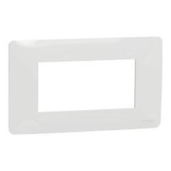 Unica Studio - plaque de finition - Blanc - 4 modules