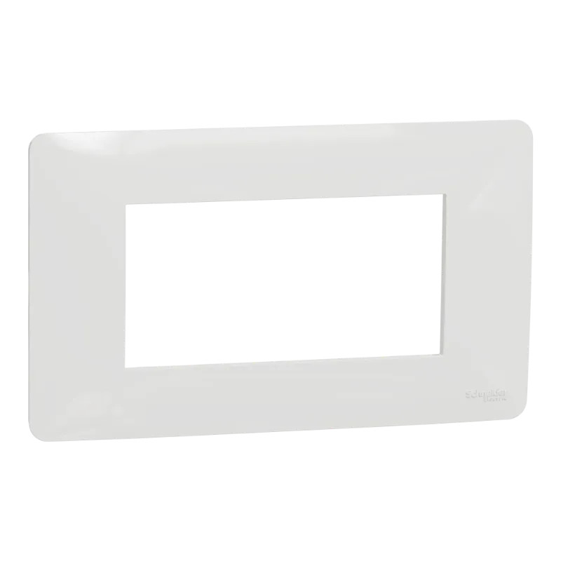 Unica Studio - plaque de finition - Blanc - 4 modules