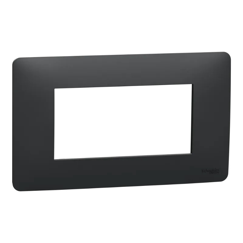 Unica Studio - plaque de finition - Anthracite - 4 modules