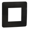 Unica Studio Métal - plaque de finition - Black aluminium liseré Anthracite - 1P