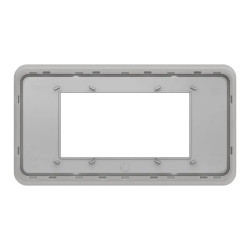 Unica Pro - plaque de finition - Alu - 4 modules