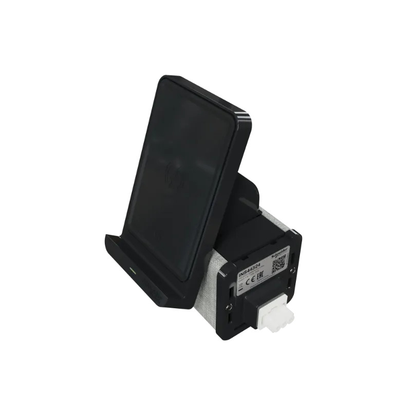 Unica System+ - nourrice précâb M - Chargeur sans fil support intégré 10W - A/T