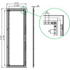 PanelSeT SF Kit - porte pleine - pour cellule SF & armoire SM - H:2200xL:400mm