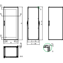 PanelSeT SF/SFN - 19 pouces - baie assemblée - 1200x600x600mm