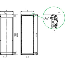 PanelSeT SF/SFN compartimentées - assemblée - 2000x600x600mm