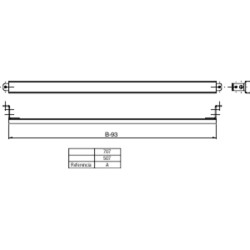 PanelSeT Accessoires - Traverse intermédiaire horizontale - L600mm